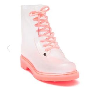 Translucent Florescent Pink Rainboots (EU 36)